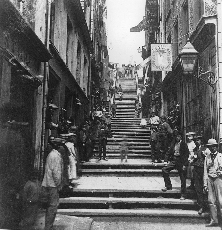 Breakneck_Steps,_Quebec_City,_1870